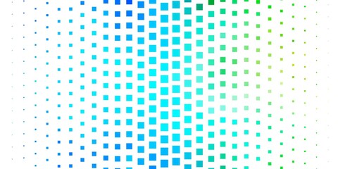 Light Blue, Green vector texture in rectangular style. Colorful illustration with gradient rectangles and squares. Design for your business promotion.