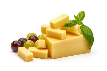 Holland cheese, isolated on white background