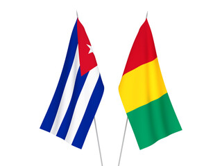 Cuba and Guinea flags