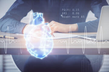 Abstract heart on background. Medicine and health concept.