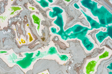 aerial view of landscape with lake