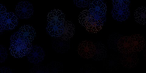 Dark Blue, Yellow vector backdrop with chaotic shapes.