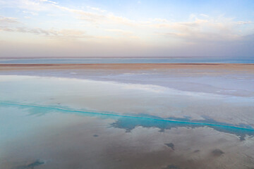 aerial view of lake lake in china 