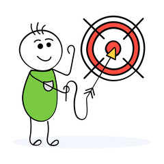 
Vector of target marketing, focus in modern flat style 
