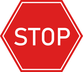 Red stop sign icon vector illustration