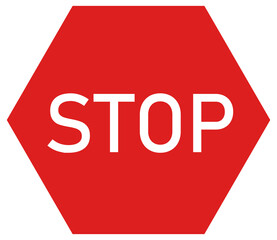 Red stop sign icon vector illustration