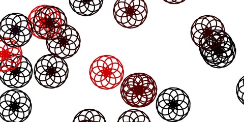 Light Pink, Red vector background with bubbles.