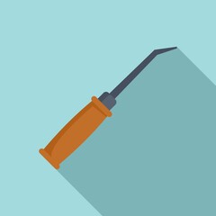 Shoe repair steel tool icon. Flat illustration of shoe repair steel tool vector icon for web design