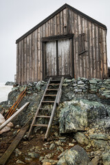 Abandoned British Base W on Detaille Island, Antartica