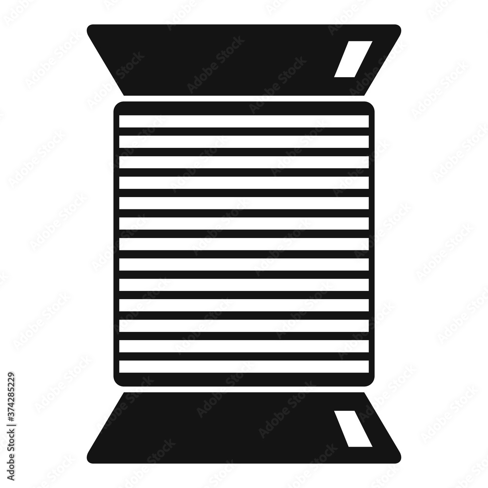 Poster thread coil icon. simple illustration of thread coil vector icon for web design isolated on white ba