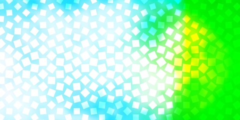 Light Blue, Green vector background in polygonal style. Abstract gradient illustration with colorful rectangles. Pattern for busines booklets, leaflets