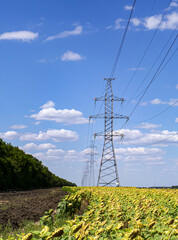 Obraz premium electricity transmission line