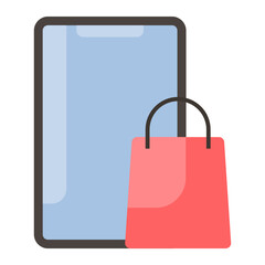 Online Shop Ecommerce icon design flat style