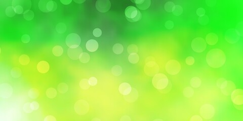 Fototapeta na wymiar Light Green vector background with spots. Colorful illustration with gradient dots in nature style. Design for posters, banners.