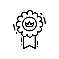 
Badge vector design, insignia in filled style 
