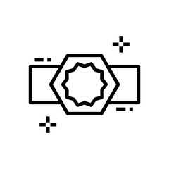 
An icon of badge, filled vector of emblem 
