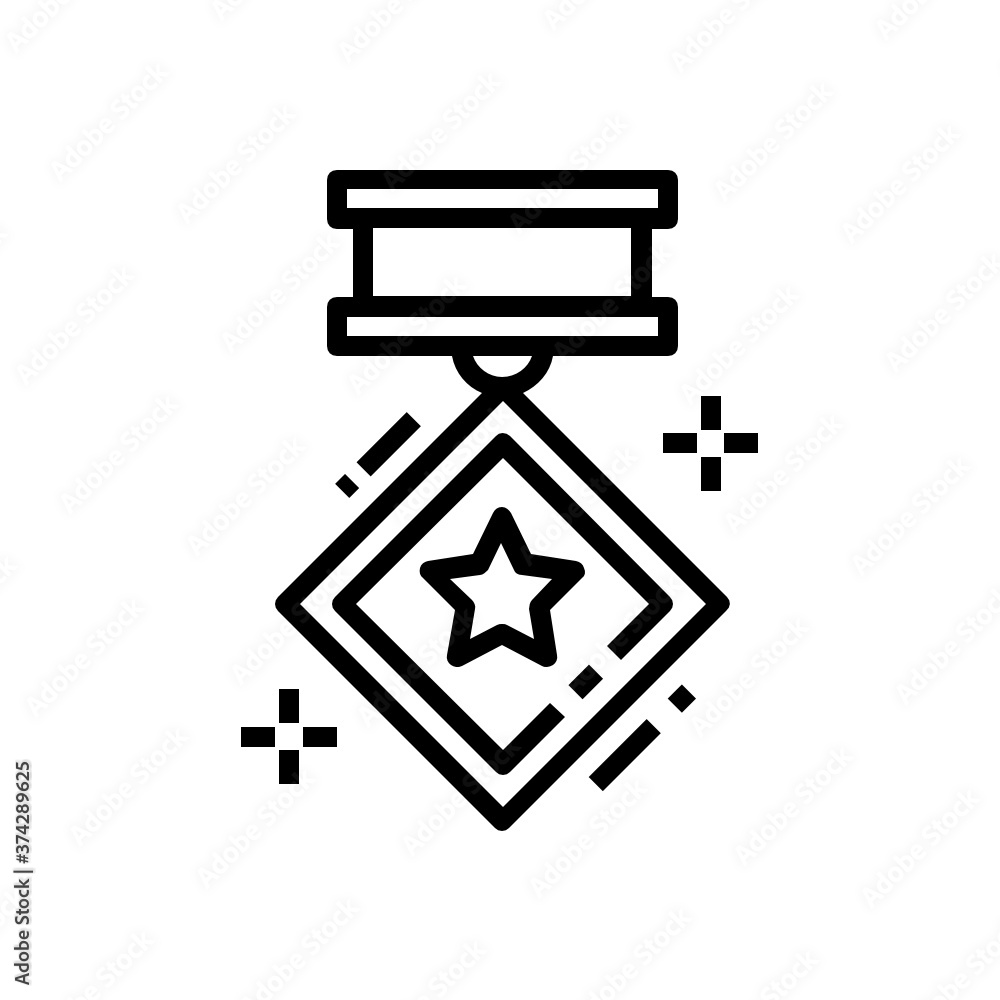 Poster star on a badge, vector of cop badge in editable style