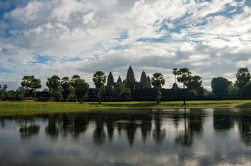 Fototapeta premium Ruins of Angkor Wat, ancient Khmer Empire, Siem Reap in Cambodia
