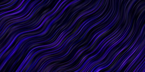 Obraz premium Dark Purple vector background with lines. Colorful illustration, which consists of curves. Pattern for websites, landing pages.