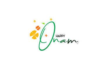 Happy Onam typography or lettering