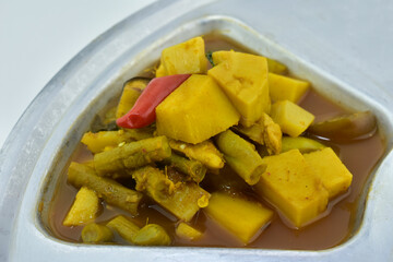 Thai food Fish kidney curry,Thai Fish Organs Sour Soup