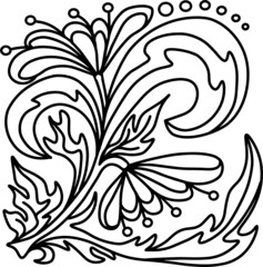 Abstract flower. Graphics. Graphic drawing. Vector.