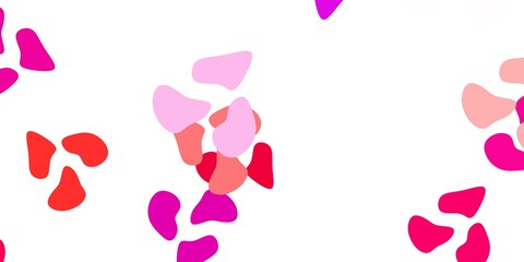 Light blue, red vector background with random forms.