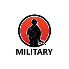 Military Soldier Logo Template Design Vector
