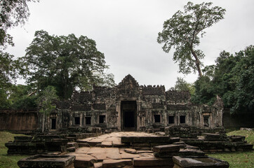 Obraz premium Ruins of Angkor Wat, ancient Khmer Empire, Siem Reap in Cambodia