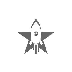 Rocket Star logo icon vector template, Creative design, Symbol
