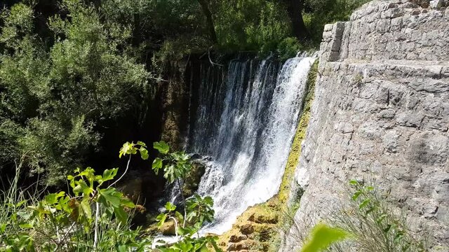 Waterfall of the Auso river in Cilento