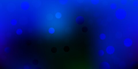 Dark multicolor vector backdrop with dots.
