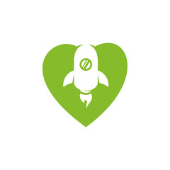 Rocket Love logo icon vector template, Creative design, Symbol