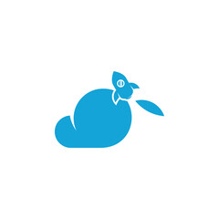 Rocket Cloud logo icon vector template, Creative design, Symbol