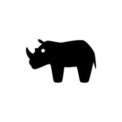 rhinoceros icon vector isolated on white