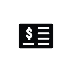 Money bill icon vector isolated on white
