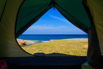 
Camping by the sea. Gökçeada, Çanakkale Turkey