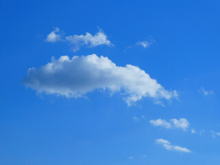 Clouds on the blue sky background and texture