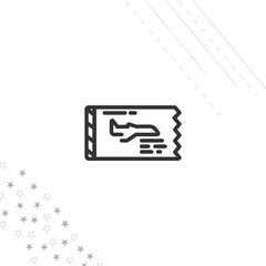 plane ticket isolated line icon for web and mobile. boarding pass icon