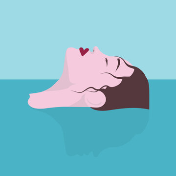 Enjoying The See, Summer, Swimming Woman