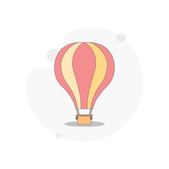 Obraz premium hot air balloon isolated vector flat illustration