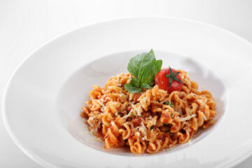 wholewheat pasta white background