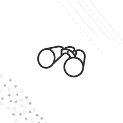 binoculars isolated line icon for web and mobile