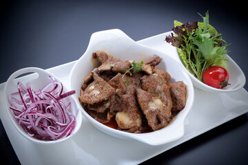 seasoned fried liver
