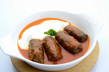stuffed vine leaves turkish traditional food