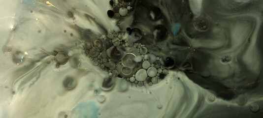 Obraz premium Abstract blot bubble background. Marble texture. Acrylic color in water and oil.