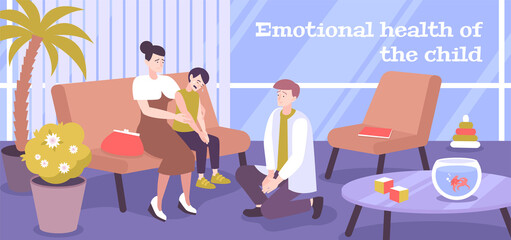 Emotional Health Of Child Flat Poster