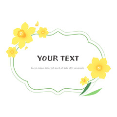 set of spring flower frames, vector.
