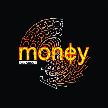 All About Money Vintage Streetwear Vector