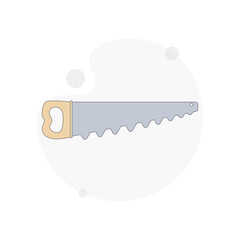 saw isolated vector flat illustration on white